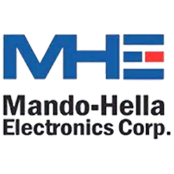 Mando Hella Electronics Corp logo – Mando Hella Electronics Corp enhanced operations with our industrial goods lifts.