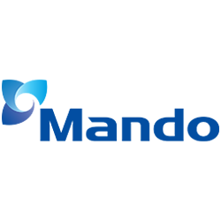 Mando logo – Mando, a key player in automotive systems, implemented our industrial automatic sliding gates for secure access.